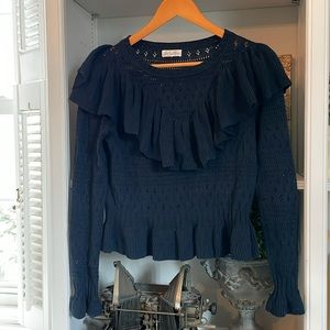 Love shack fancy navy sweater M